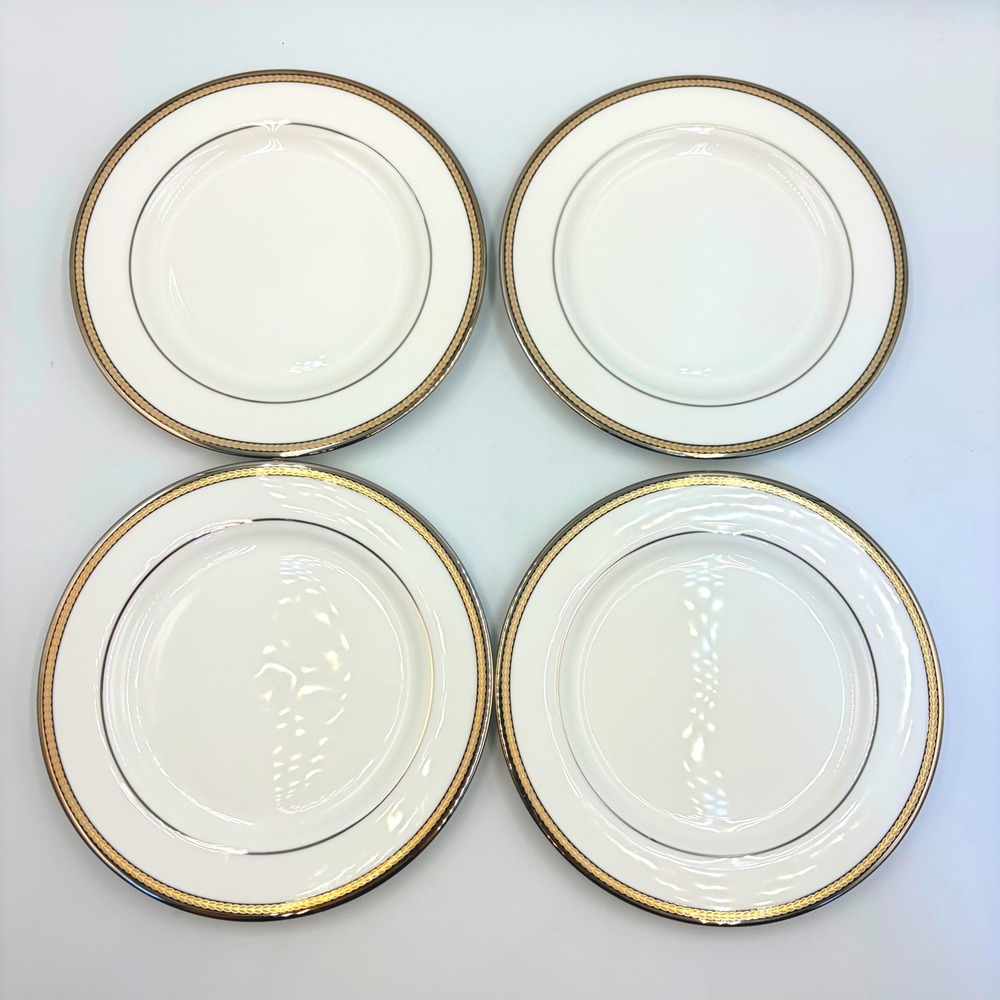 Kate Spade Lenox Sonora Knot Bread Butter Plates Set 4 USA Discontinued 6 3/8"